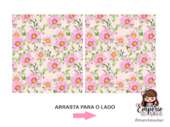 BOLSA ECOBAG FLORAL ROSA