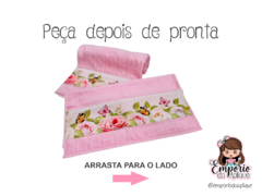 TECIDO PARA BARRA DE TOALHA TULIPAS ROSAS - comprar online