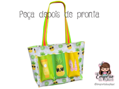 BOLSA DE PRAIA E PISCINA FOLHAGEM ROSA - comprar online