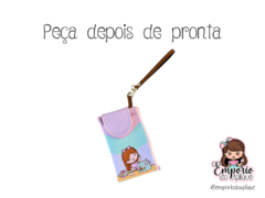 PORTA CELULAR COM CARTEIRA FLORAL COLORIDO - comprar online