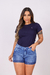 SHORT FEMININO C/E.V.A NO BOLSO - JEANS