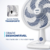 Ventilador de mesa mondial branco 6 pas 30CM VSP30 220v - comprar online