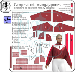 063. Molde para Campera corta manga japonesa - Moldes digitales andreacecilia20