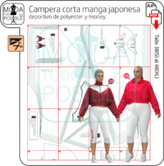 063. Molde para Campera corta manga japonesa en internet