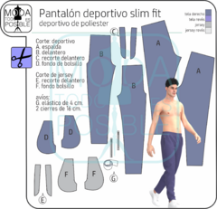 051. Molde para Pantalon deportivo en internet