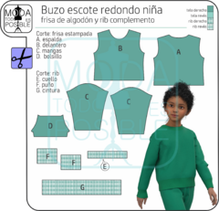 067.068. Molde para Chandal de frisa niña - tienda online