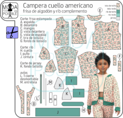 067. Molde para Campera y Buzo de frisa niña - comprar online