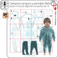 014. Molde para Conjunto bebé campera y pantalón - comprar online