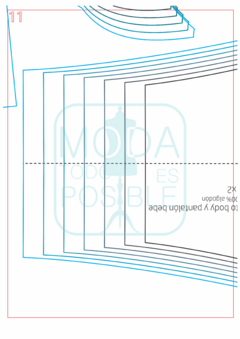 021. Molde para Conjunto interior bebé