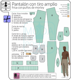 007. Molde para Pantalón tiro amplio en internet