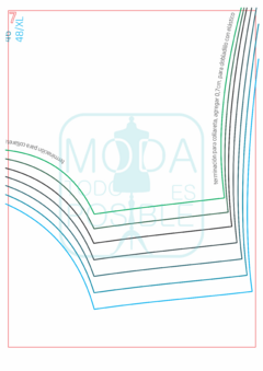 018. Molde para Top asimétrico tejido elastizado - Moldes digitales andreacecilia20