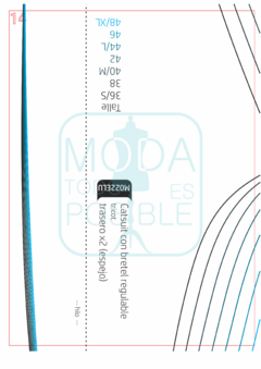 022. Molde para Entero con bretel regulable, tejido elastizado