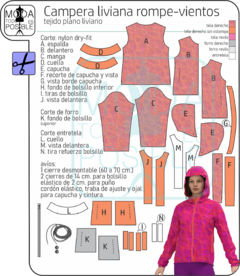 039. Molde para Campera liviana rompe-vientos en internet