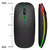 Mouse LED silencioso com clique silencioso, RGB, Mouse universal, Sem Fio