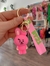 Llavero de Cooky de BT21 en color rosa, con un diseño de figura de conejito y correa.