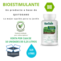 RAISAN: Bioestimulante certificado para cultivos orgánicos (Caja: 16 unidades de 0,25 litros)