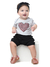 Conjunto Body Coração Orango Kids