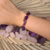 Pulseira Unissex Pedra Natural - Ametista - comprar online