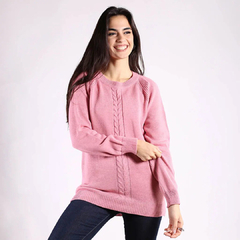 Sweater Largo Trenza Medio - MODAXPRESS Tienda Online Argentina