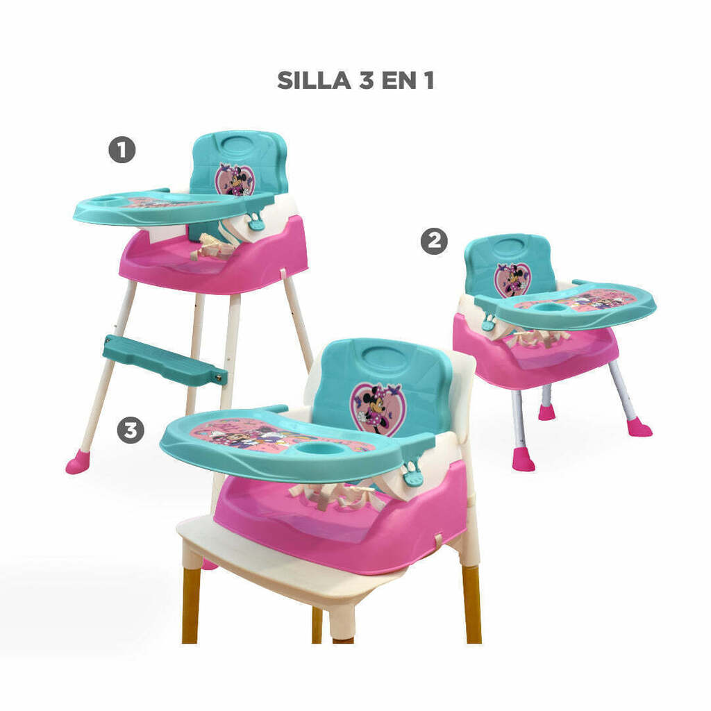 Silla De Comer Bebe Booster 3 En 1 Plegable Ok Baby