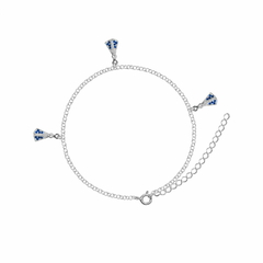 PULSEIRA PRATA 925 ELO PORTUGUÊS COM TRÊS NOSSA SRA APARECIDA - comprar online