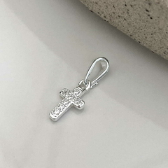 PINGENTE PRATA 925 CRUZ COM MICRO ZIRCÔNIA CRISTAL