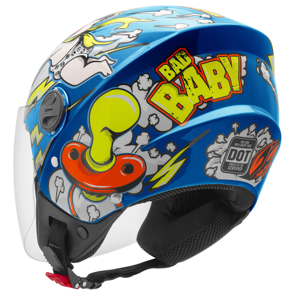 Capacete aberto New Liberty Three GP 88 Azul Pro Tork