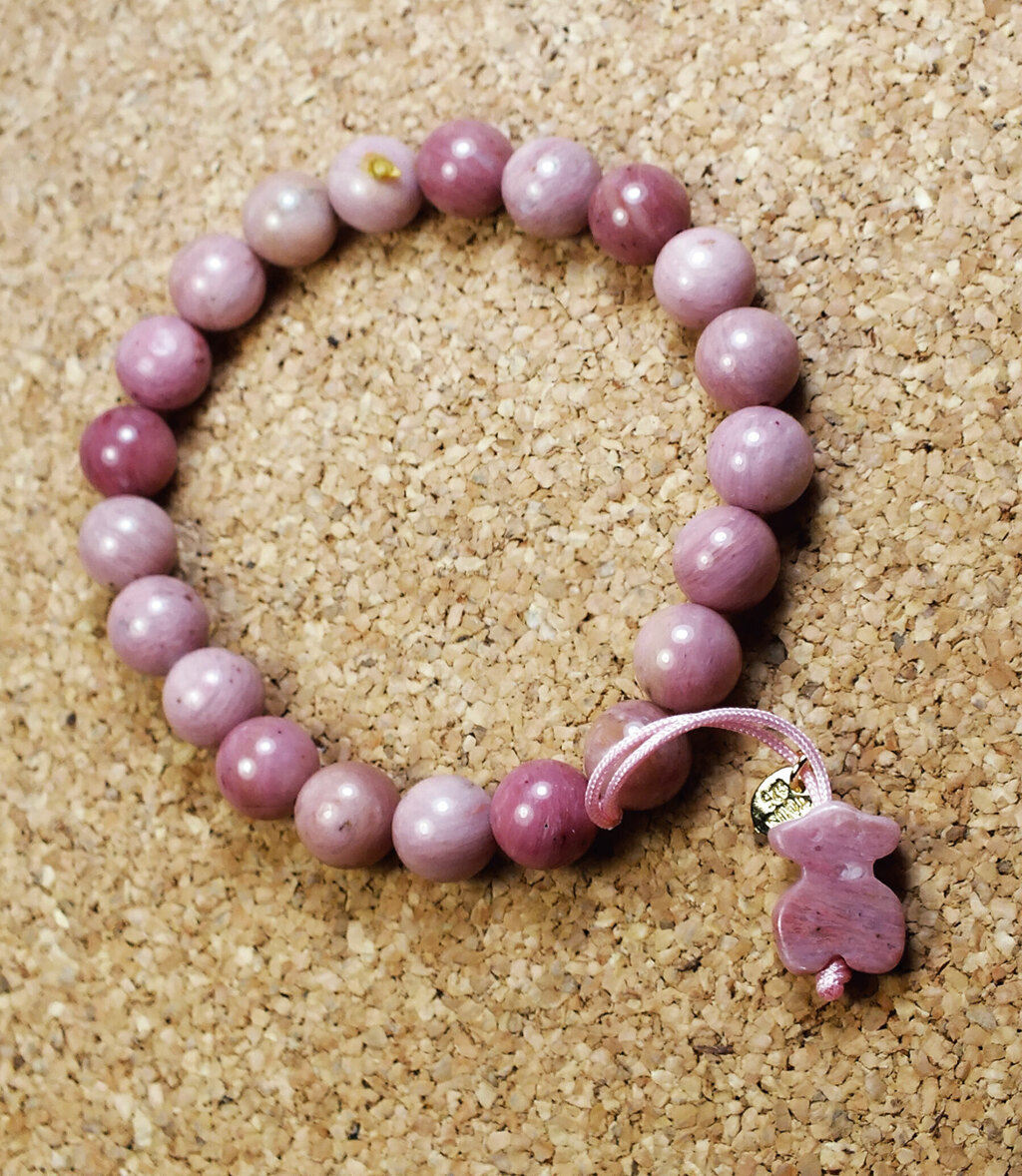 Pulsera piedra natural - cuarzo rosa - Rumiyana