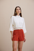 Camisa Cropped Manga Longa com Tomas - comprar online