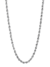 Colar Cordão Baiano com Fecho Bóia - Banhado a Ouro Branco Diamantado - 51 cm na internet