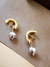 Brinco ear hook tubo com esfera banhado em ouro 18k - comprar online