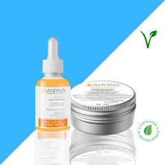 Kit SkinCare Noturno - Derma Hidra Creme Hidratante Facial + Glacial C - Vitamina C - Antioxidante