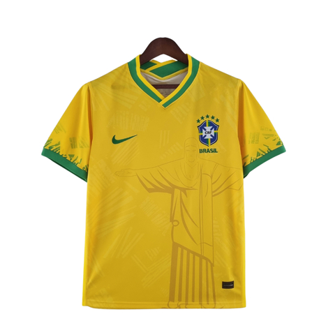 Camisa Brasil 2022/23 Torcedor Feminina Branca Gola Verde Estampa Onça –  Loja Sportness