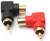 Adaptador RCA Macho 90 Graus Para RCA Femea Formato em L - Gratitude Brasill - A Loja Mais Completa!