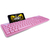 Teclado Multimídia USB Pink Smart Support KX Rosa MB4448