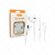 Fone De Ouvido Kimaster Tipo C Microfone Embutido Branco K511 - comprar online