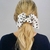 Scrunchie com Laço Branco com Bolinhas Pretas - comprar online