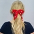 Scrunchie com Laço Vermelho com Bolinhas Brancas - comprar online