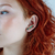 Brinco Ear Cuff Cravejado em Zircônia Verde Banhado a Ouro - comprar online