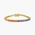 Pulseira Riviera Rainbow Color com Fecho Joia Banhada a Ouro - loja online