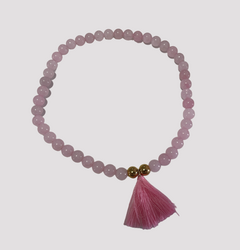 Pulsera Código Sagrado de Piedra Natural Cuarzo Rosa en internet