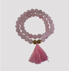 Pulsera Código Sagrado de Piedra Natural Cuarzo Rosa - comprar online