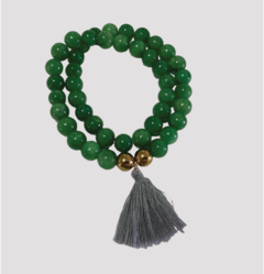 Pulsera Código Sagrado de Piedra Natural Jade Verde en internet