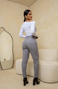 Calça jeans mom cinza - comprar online