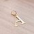 PINGENTE 2,5 CM LETRA A BANHADO A OURO 18 K