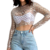 Blusinha Manga Longa Transparente Pérolas Cropped Reveillon - Pwear