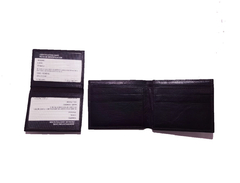 BILLETERA CUERO NEGRO CON PORTA DOCUMENTO INDIVIDUAL - comprar online