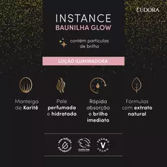 Loção Iluminadora Hidratante Desodorante Corporal Instance Baunilha Glow 180ml na internet