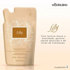 Refil Creme Acetinado Desodorante Hidratante Corporal Lily 250g na internet