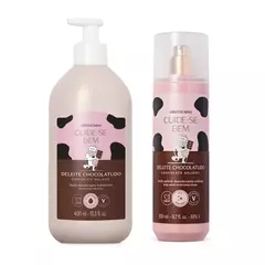 Combo Cuide-se Bem Deleite Chocolatudo: Loção Corporal 400ml + Body Splash 200ml